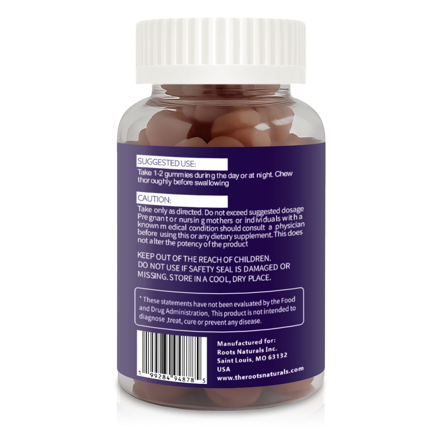 Roots Naturals™ Melatonin Gummies – 60 Vegan Gummies